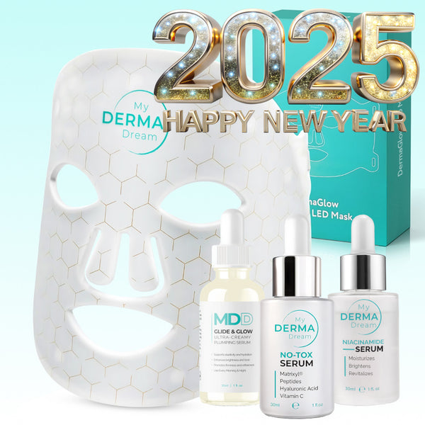 New Year | DermaGlow LED-Mask + 3 Free Serums Trial Subscription