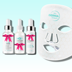 DermaGlow LED-Mask + 3 Free Serums Trial Subscription