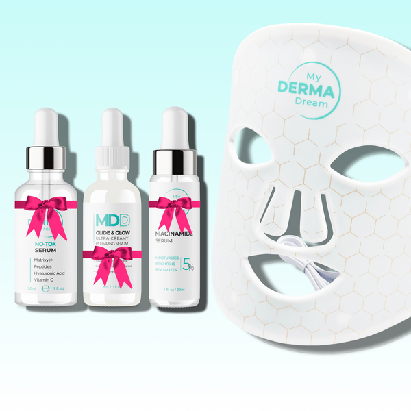 DermaGlow LED-Mask + 3 Free Serums Trial Subscription