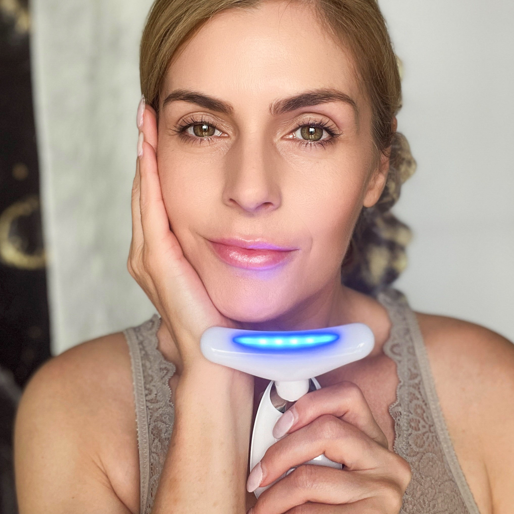 A woman using MyoGlow