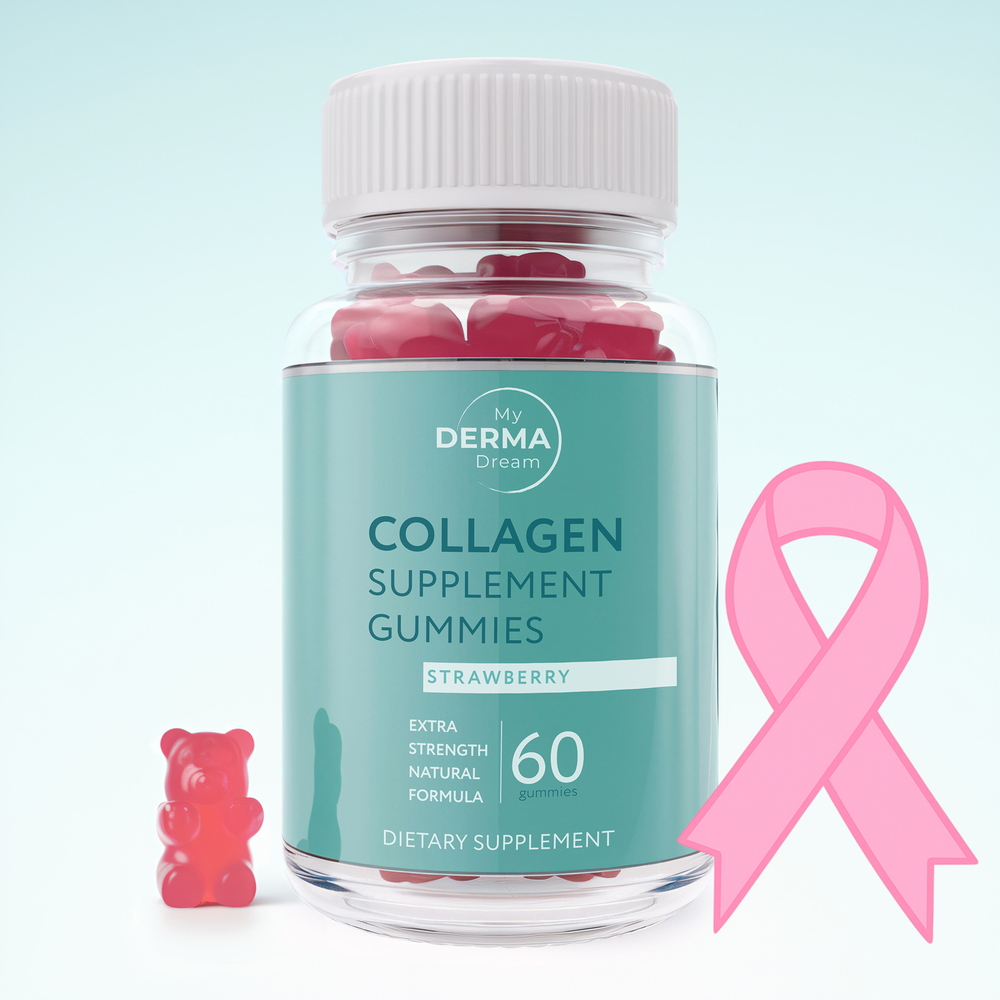 Breast Cancer Awareness Strawberry Collagen Gummies - 1 Month Supply